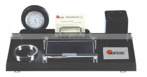 Wooden desk sets&Pen holder,clock,calendar:BF09026-a2