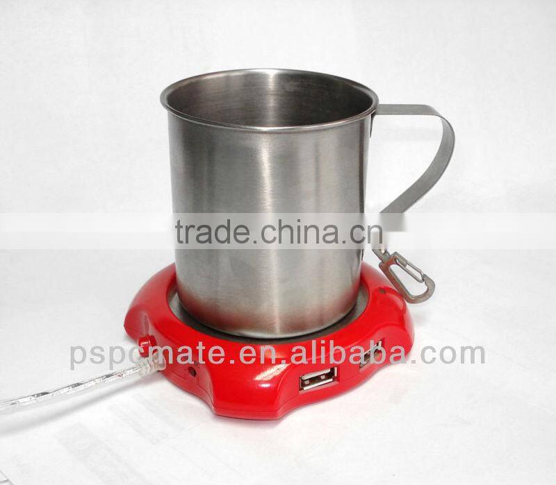 Usb cup warmer with 4 port usb hub Mug heater