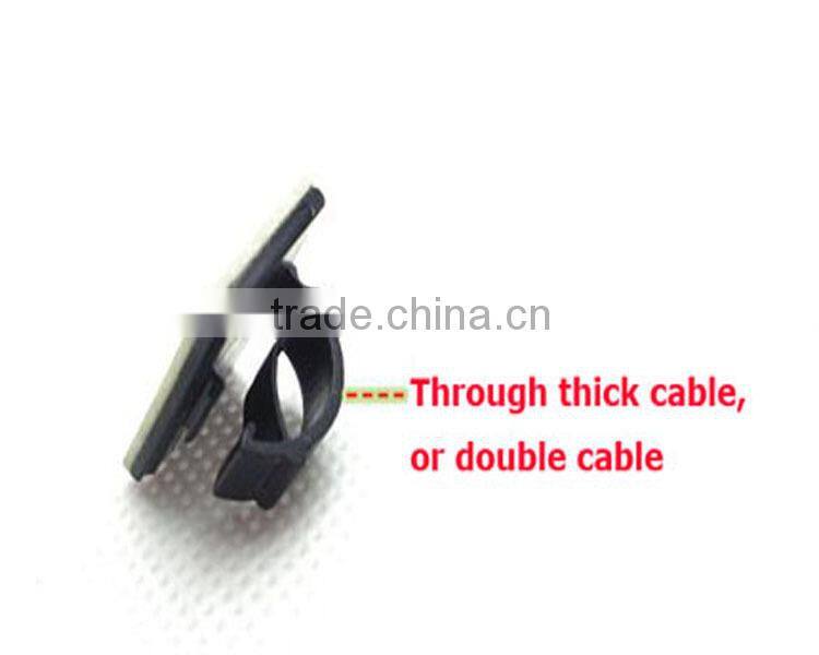 Factory Supply 3m Adhesive small plastic cable clip for finishing car charger electric wire outlet line usb cable