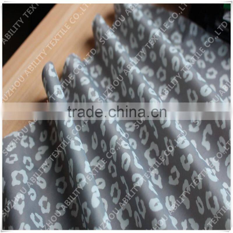 Leopard Sublimation Print Silk Dress Fabric
