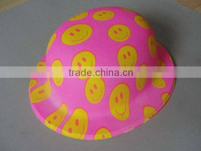 printed smiling hat