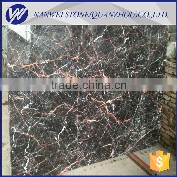 shuitou square Cuckoo red marble wall tile and black and red stone flooring marble black fringe color