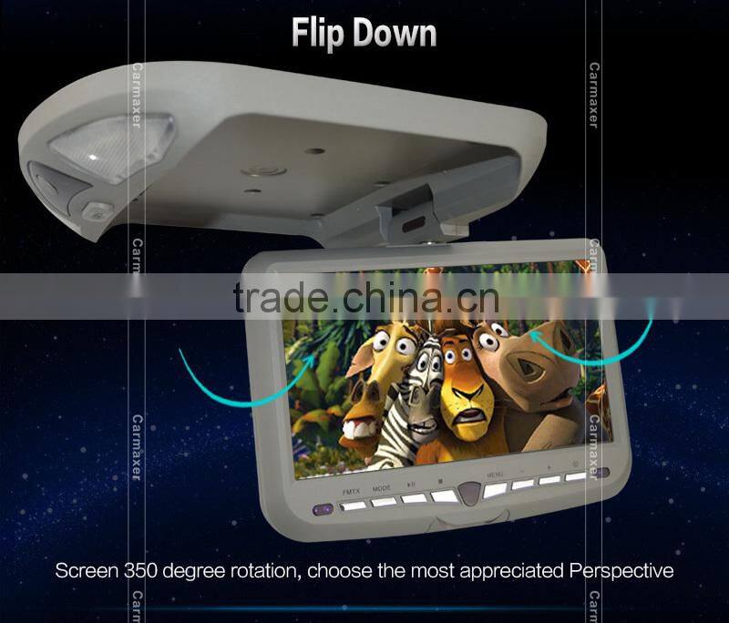 9inch car roof mount dvd player with usb/sd