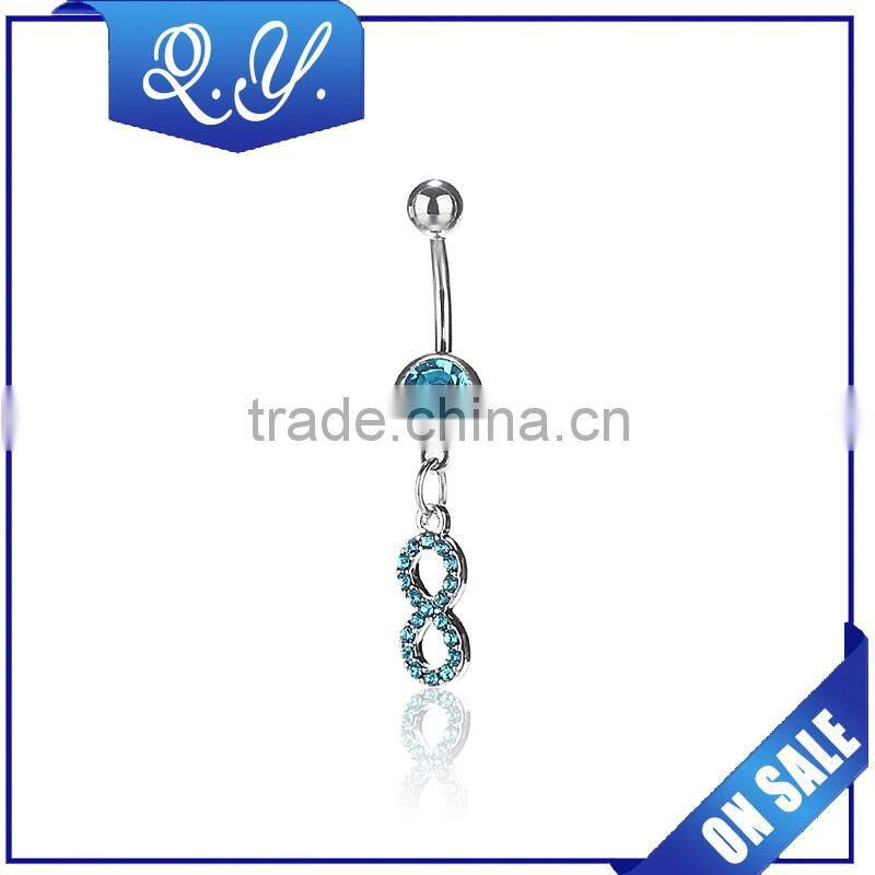 Fashion body piercing jewelry surgical steel pendant navel rings navel belly piercing jewelry