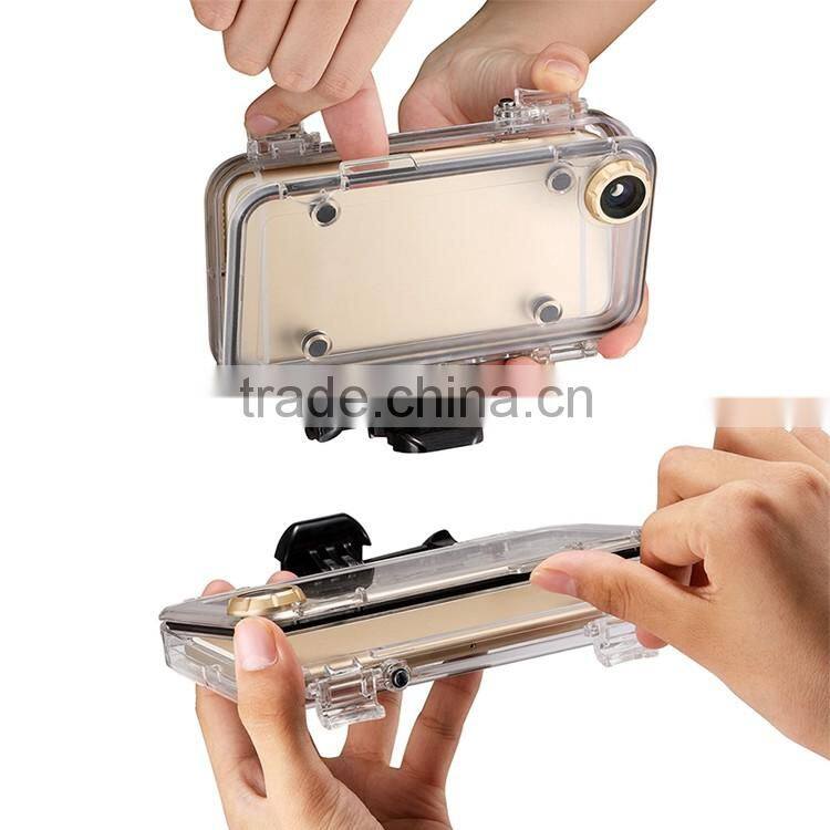 Consumer Electronics wholesale mobile phone accessory waterproof case for iphone 6/6S, Phone case with Adaptor for Extreme sport