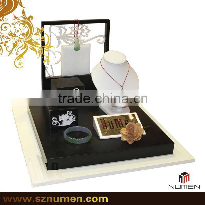 2015 newest modern wooden jewelry counter display stands