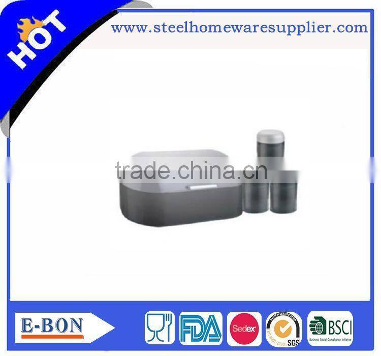 Latest technology stainless steel bread box and canister set