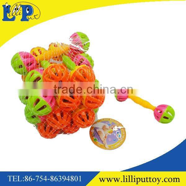 10 pcs colorful steering wheel rattle toy with net bag