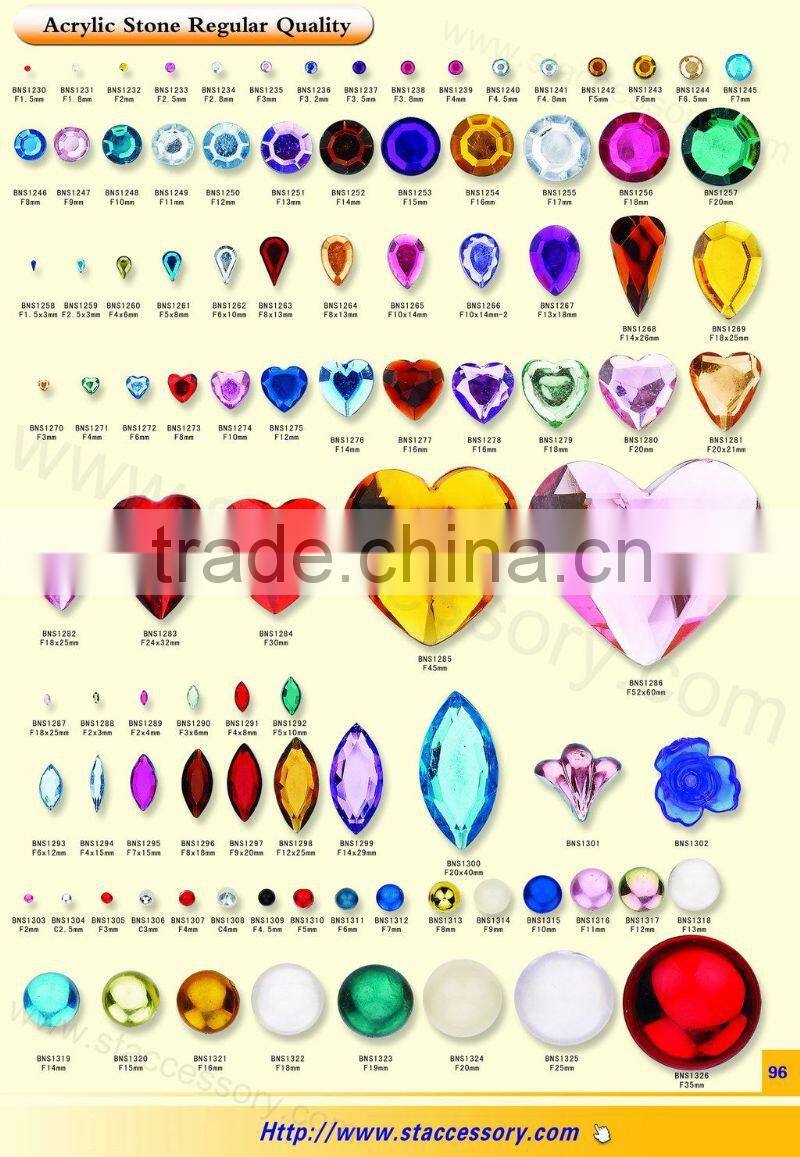 wholesales shapr point stone, wedding gemstone, acrylic stone