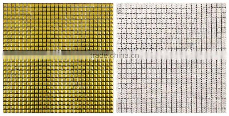 mini 10x10mm gold ceramic mosiac tile