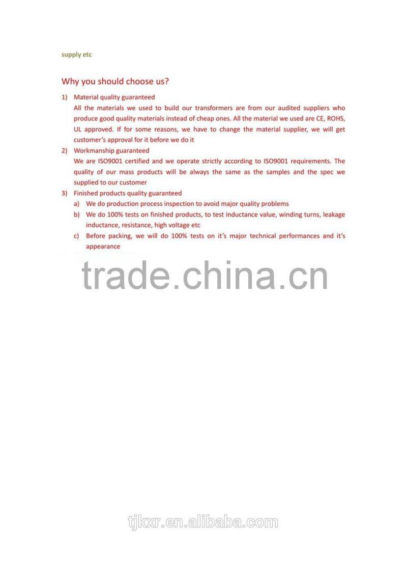 CE, ROHS approved, UU16 common mode inductor