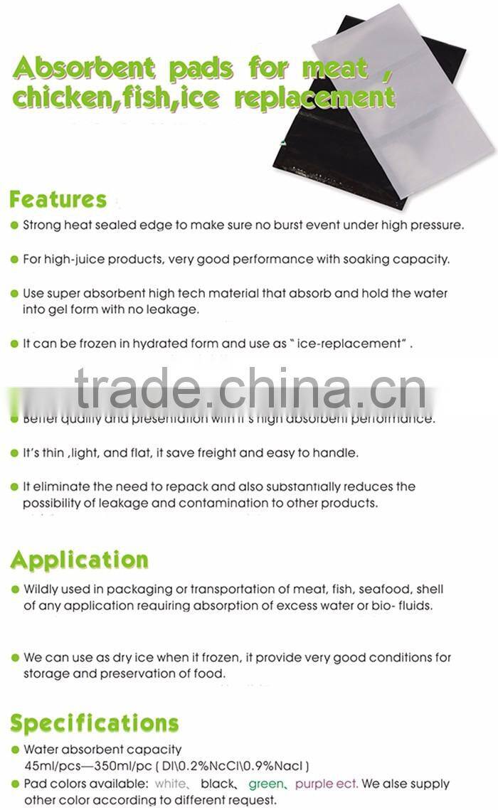 Disposable non-woven material SAP food pad