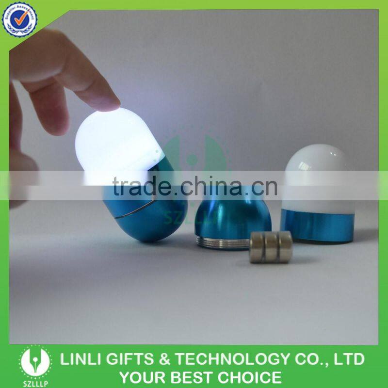 Portable Capsule Shape Led Vibration Tumbler Light