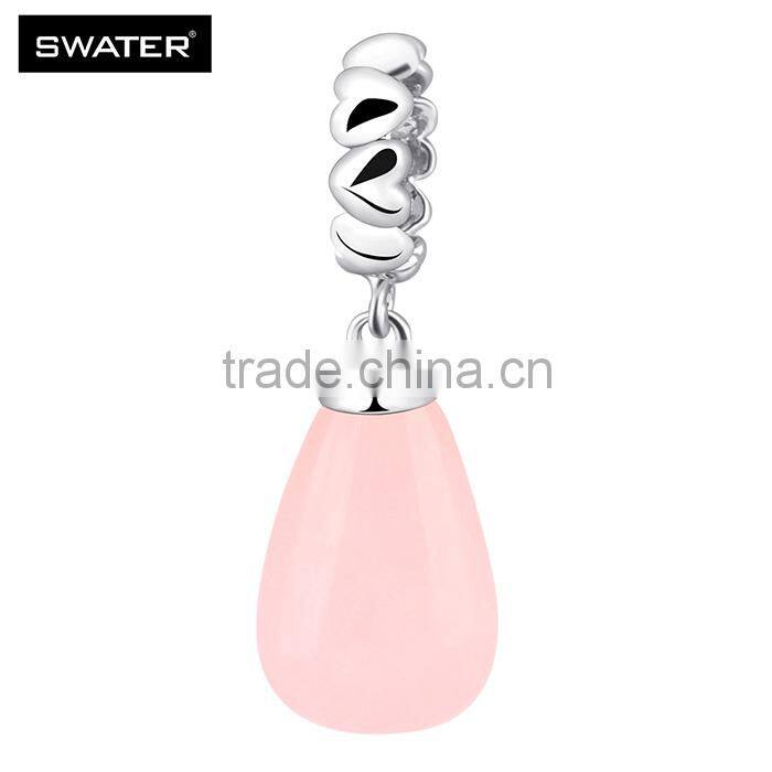 Jewelry Wholesale Pink Glass Charm