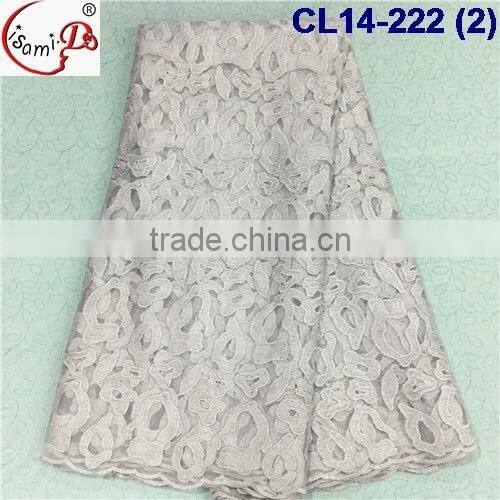 CL14-222 African style french lace fabric market in China, multi-color net tulle lace fabric
