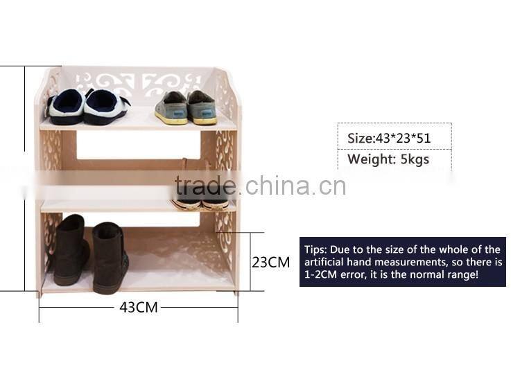 Pure colour mini plastic shoe rack for boots