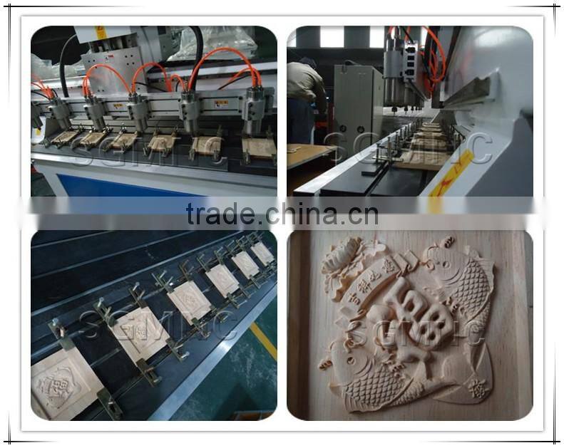 Chinese multi head 4 axis cnc machine with rotary