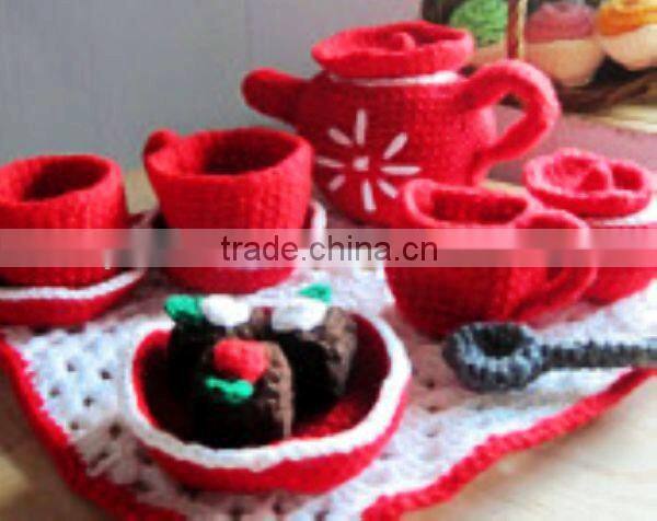 efan handmade wholesale crochet tea set in stock