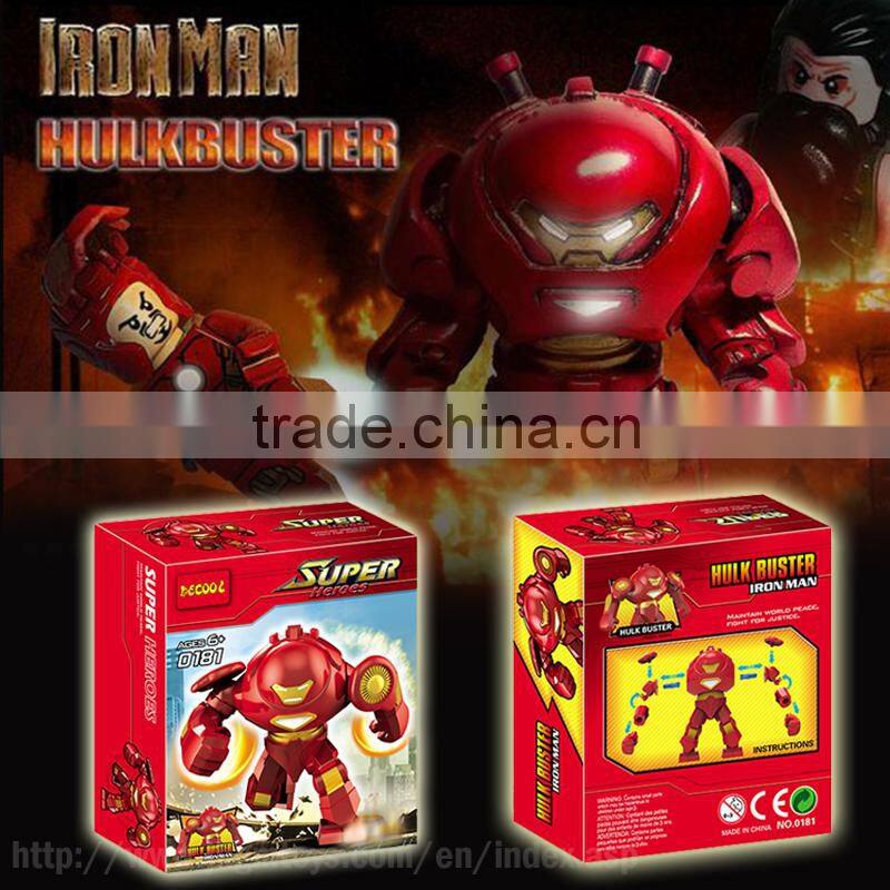 super hero funny kids building block toy bricks educational toys puzzle