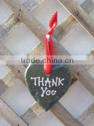 2012 hot sale Beautiful heart shape slate art and crafts art stone