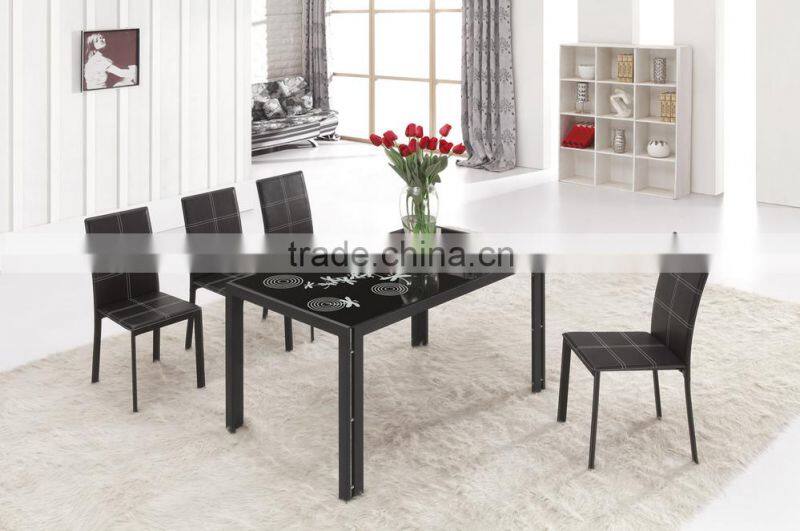 L858 Hot Selling Home leisure Black Tempered Glass Classic Coffee Table