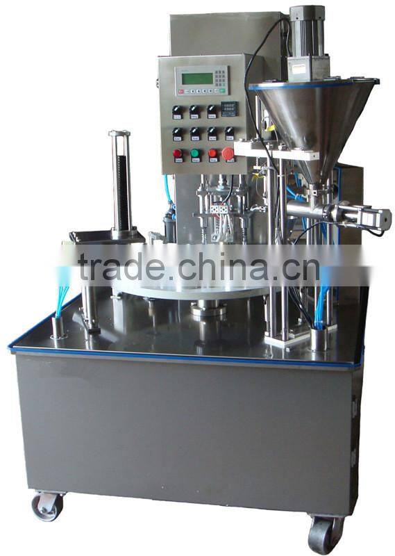 Rotary K-cup coffee capsule filling sealing machine