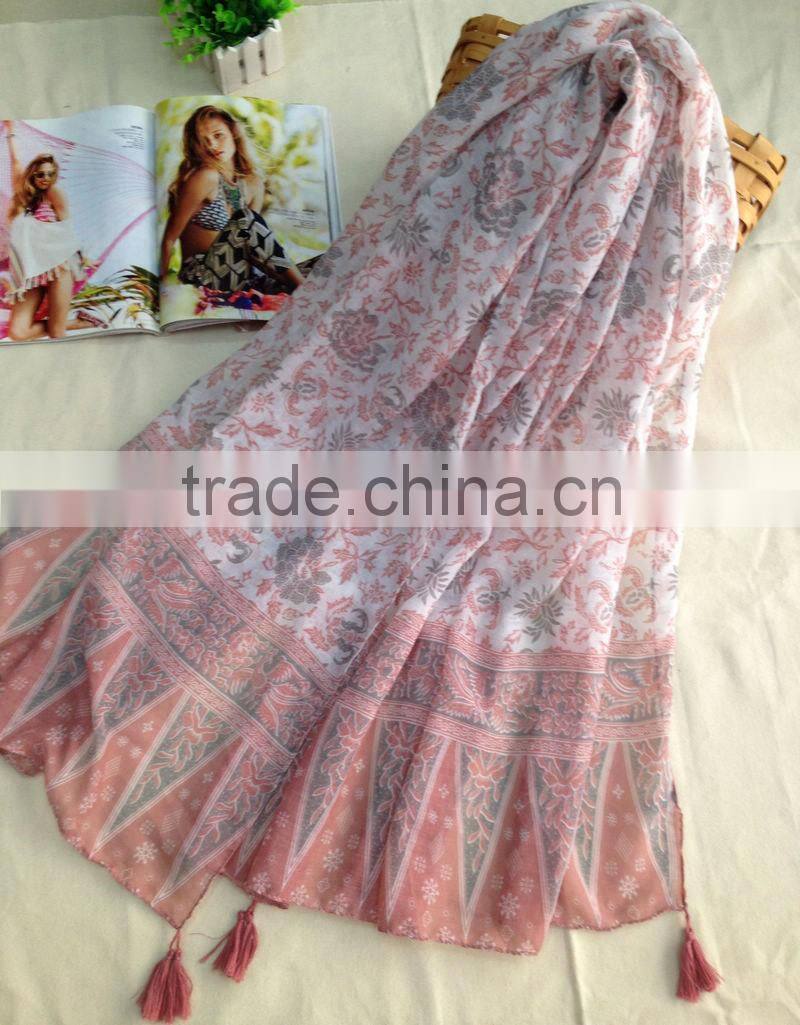 Most popular 100% silk scarf fashionable shawl and winter polyester scarf