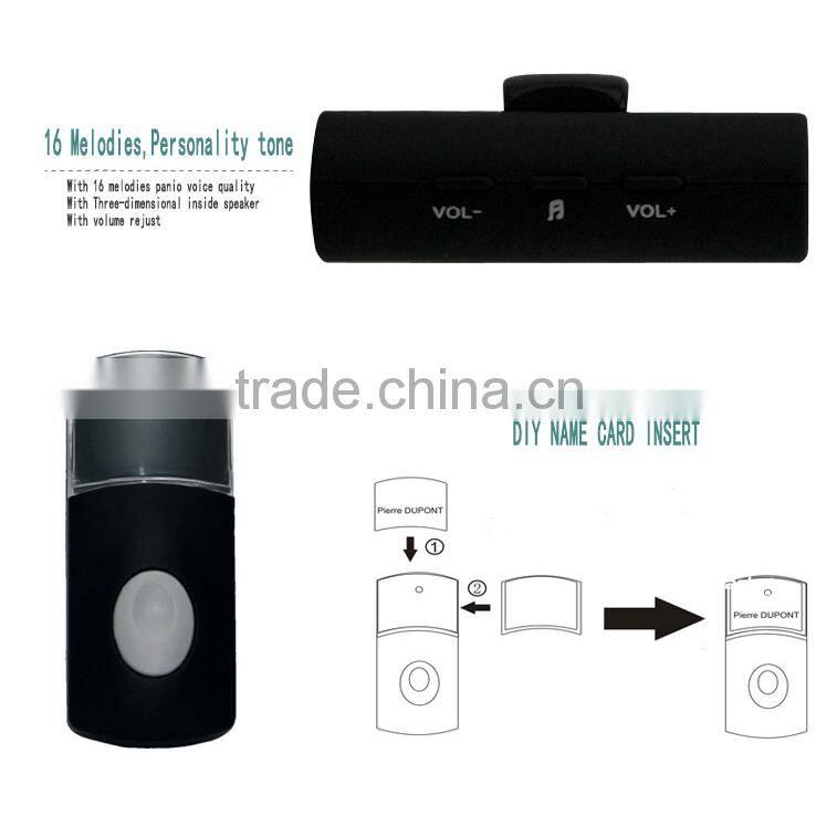 Over 15years experience factory long distance control digital doorbell wireless doorbell flashing light for the deaf