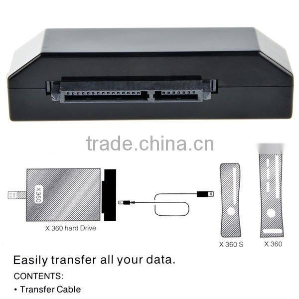 New Black USB HDD Hard Drive Transfer Data Sync Cable Kits for Xbox 360 Slim