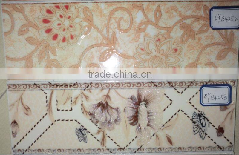 Flower design ceramic border tiles from China