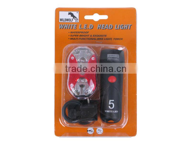 YT-M09-3 LED Bicycle Light Set 5LED Front white Light and 9LED Rear Red Light