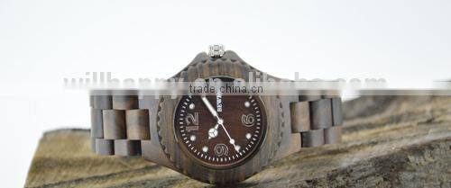 2015 personality special wooden design stylish charming water resistant watch(WJ-3914)