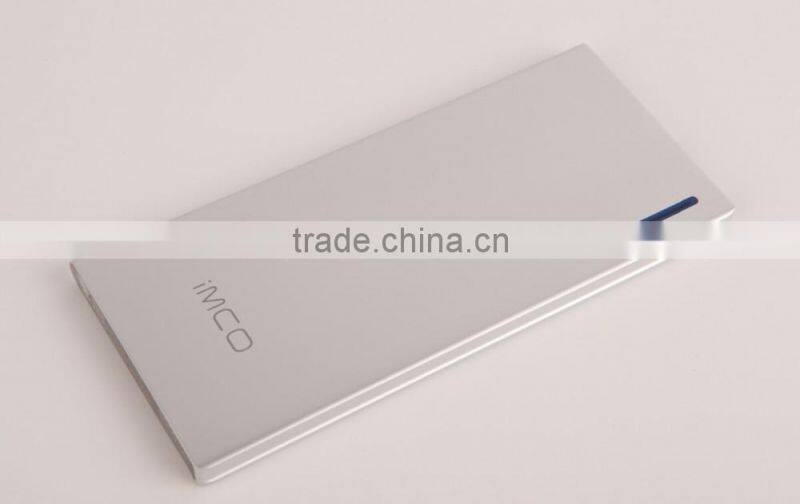 Aluminium alloy metal 6000mah power bank, dual usb port