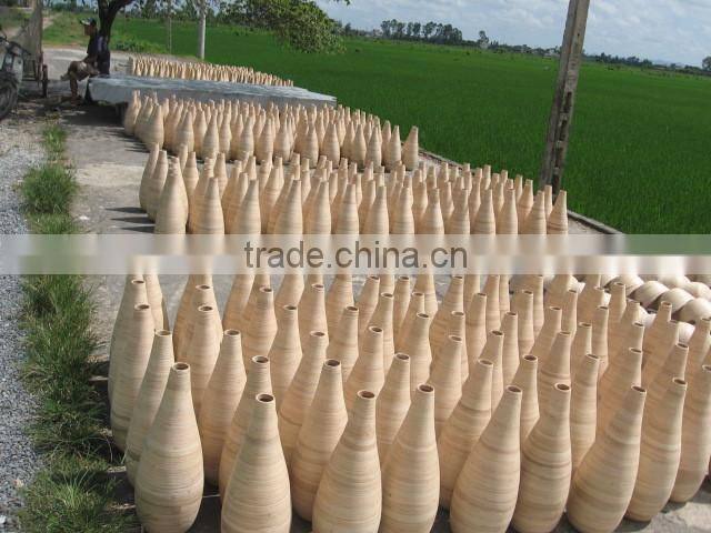 Vietnamese eco-friendly Spun bamboo vase, bamboo decor vase