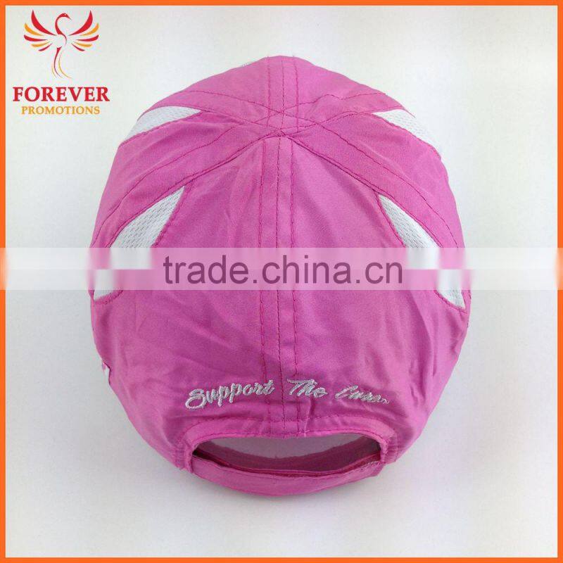Pink Ribbon Breast Cancer Awareness Pink Embroidery Baseball Cap
