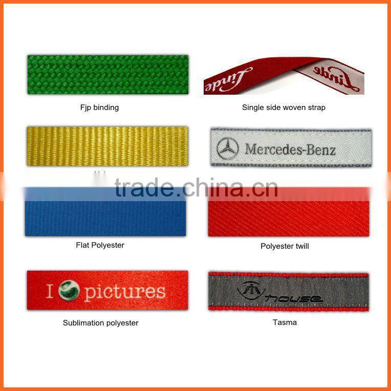 White Company Custom Logo Printing Polyester Neck Lanyard