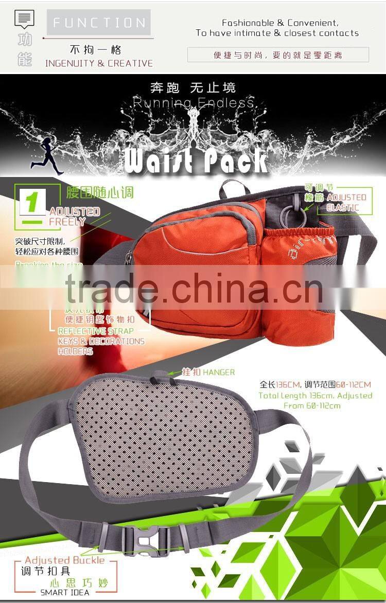 Outdoor Sport Bottle Holder Cross Shoulder Messenger Bag Running Waist Belt Pouch