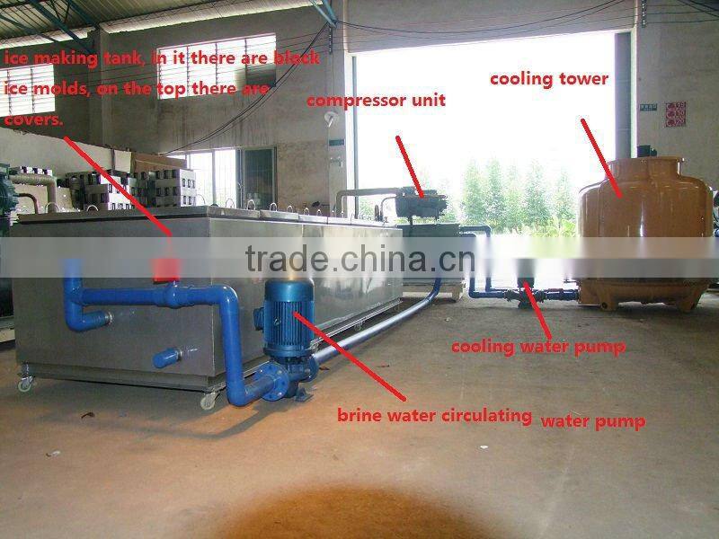 Stainless steel refrigerator for block ice