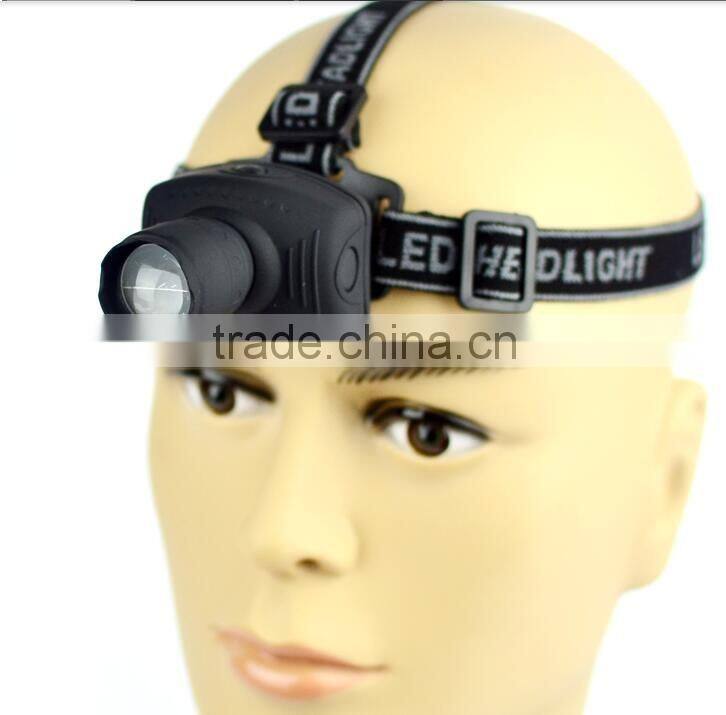 T27B waterproof 1W LED Headlight Light Headlamp Head Lamp Flashlight 3 modes