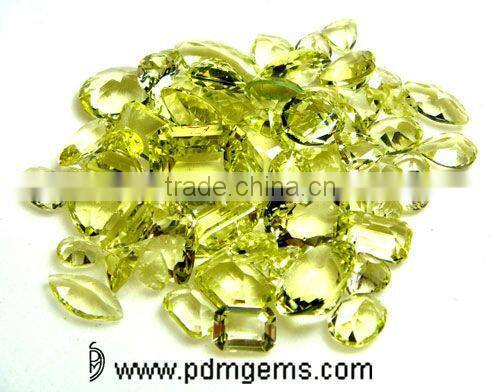 Lemon Quartz Mix Shape Cut Faceted Lot For White Gold Jewelry From Jaipur