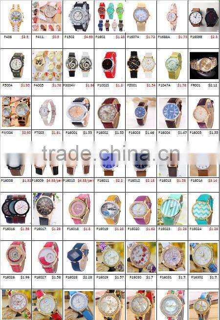 2016 new style fastion alloy bell and rose quartz watches