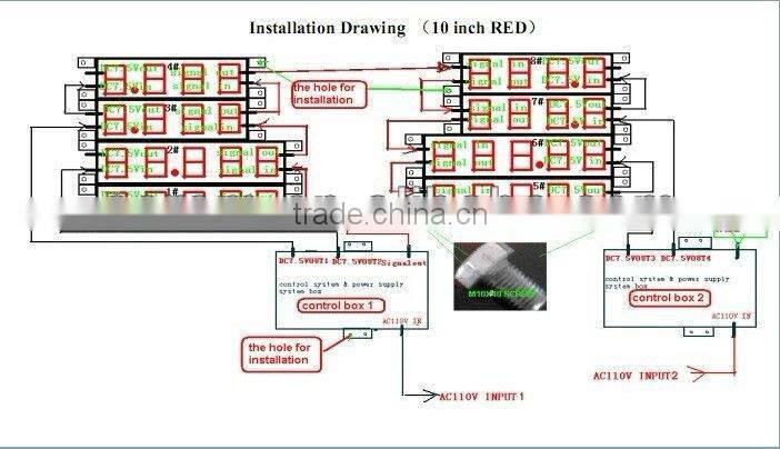 10 inches led gas price display/led gas station sign/led fuel price sign/led gas price billboard