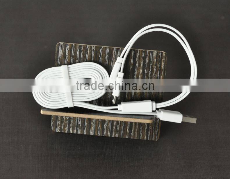 Hot Sale High Speed 2 in 1 Flat Noodle USB Date Cable For IOS 8 Pin & Android
