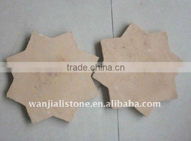 Beige Color Hexagon Terracotta floor tiles