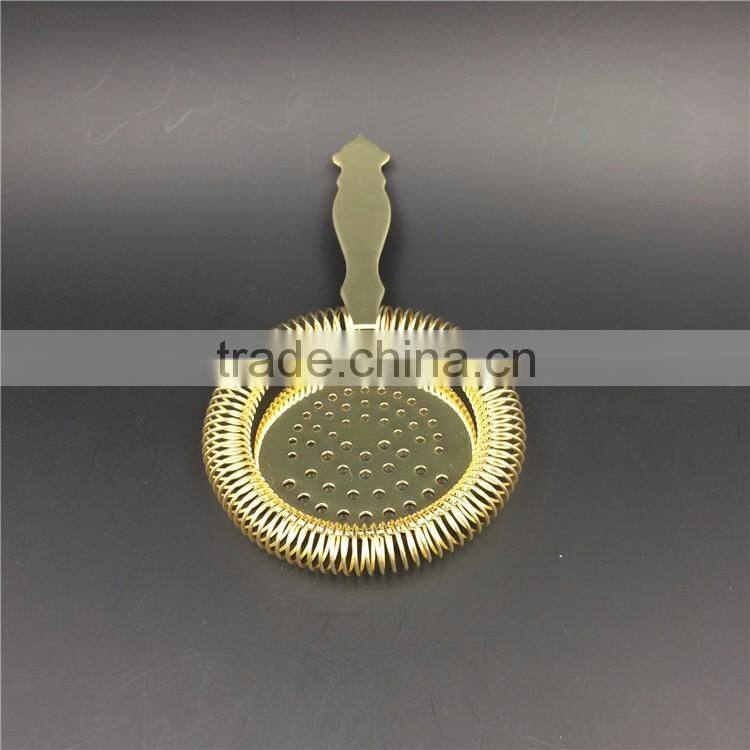 2016 new style smooth handle cocktail strainer,ice strainer,stainless steel ice strainer