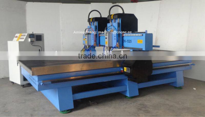 2 Heads 2 Rotary Axis Flat Cylinder Engraving Machine CNC Router DSP A18 4 Axis System ZK-1325