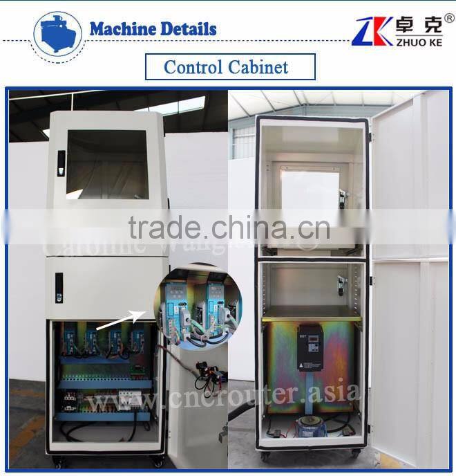 PCI NcStudio Controller Stone CNC Router Machine ZK-1325 With 5.5KW Big Power Water Cooling Spindle&Hybird Servo Motor