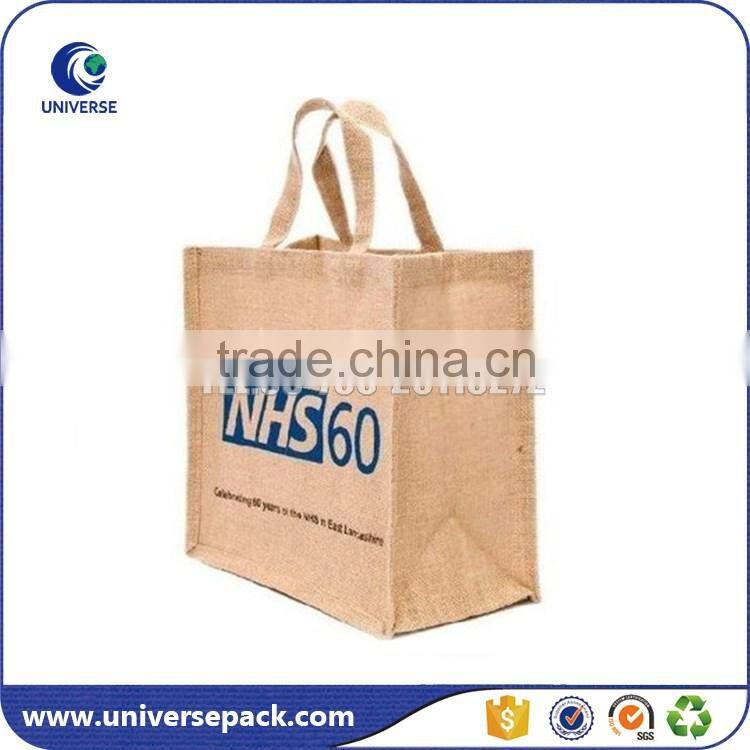 Wholesale handled single linen shoulder bag for shopping