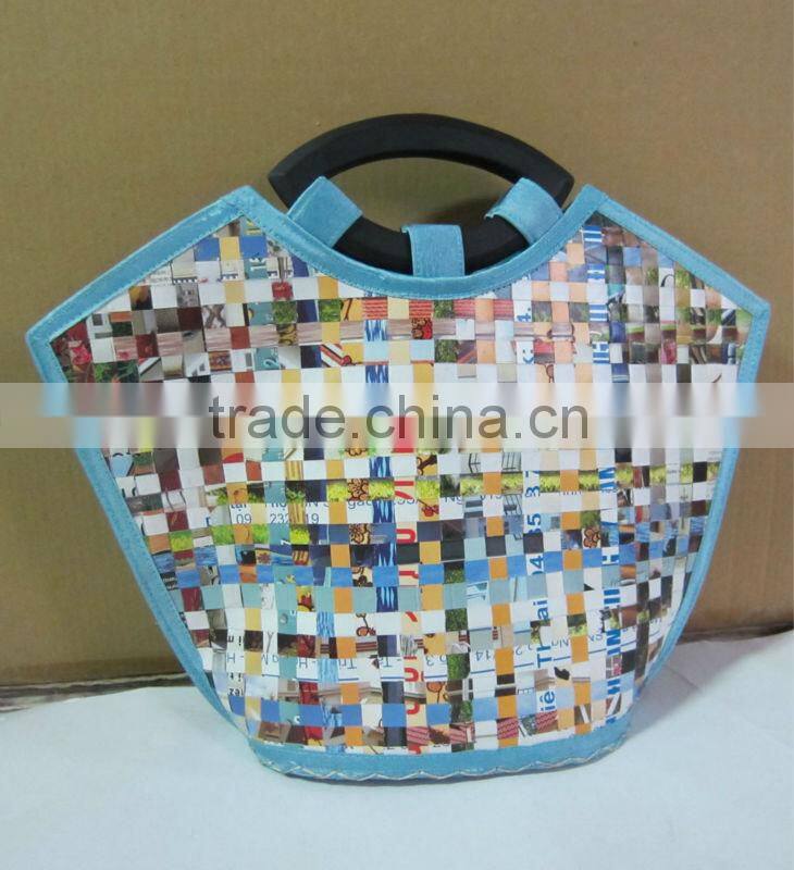 recycled newspaper handbag