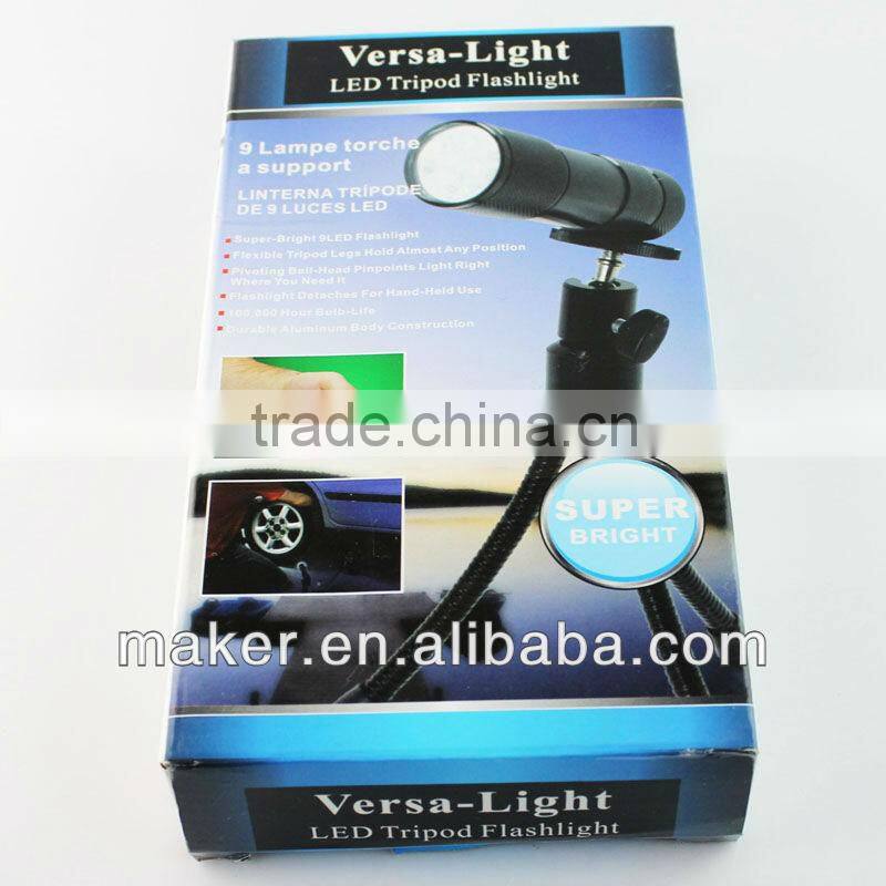 NMF 1017 9 LED Tripod Flashlight Fish Light Work Light